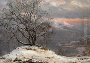 Slindebirken, Vinter by Johan Wilhelm Ludwig Dahl