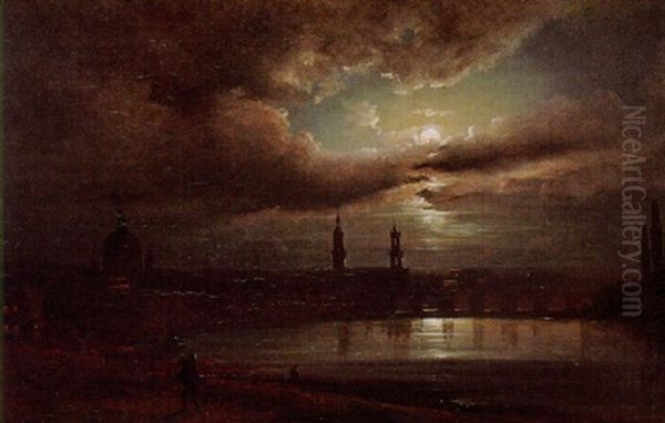 A View Of Dresden By Moonlight - view 1