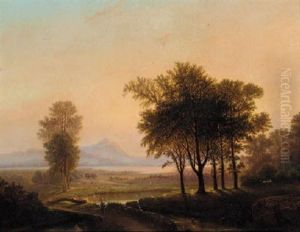 An Extensive River Landscape by Johan Wilhelm Ludwig Dahl