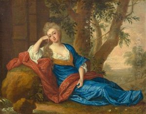 Portrait Of An Elegant Lady Under A Tree by Michael Dahl