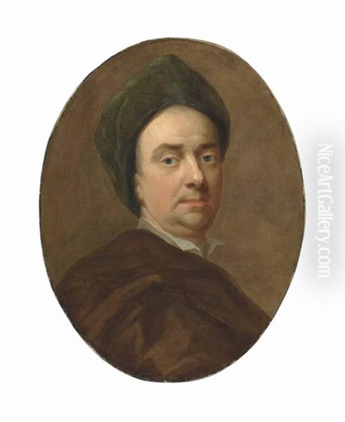 Portrait Of The Artist, Bust-length, In A Gown And Cap - view 1