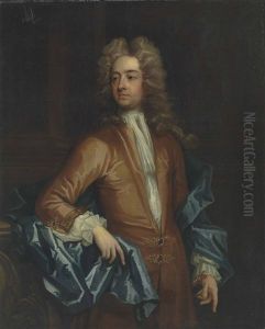 Portrait Of Francis, 2nd Earl Of Godolphin (1678-1766), Three-quarter-length, In A Brown Coat With Jewelled Clasps And A Blue Cloak