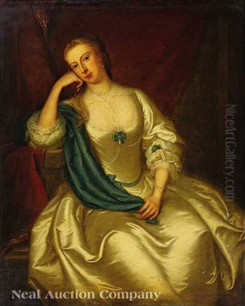 A Lady, Seated With Her Head On Her Right Hand - view 1