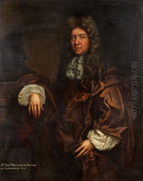 Portratt Av Thomas Hodgson Of Rouston In Lincolnshire Bar.t. - Sittande Knastycke - view 1
