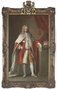 Portrait Of Peregrine Osborne, 3rd Duke Of Leeds In Coronation Robes