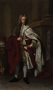 Portrait Of James Brydges, 1st Duke Of Chandos, In Peer's Robes With A Ducal Coronet
