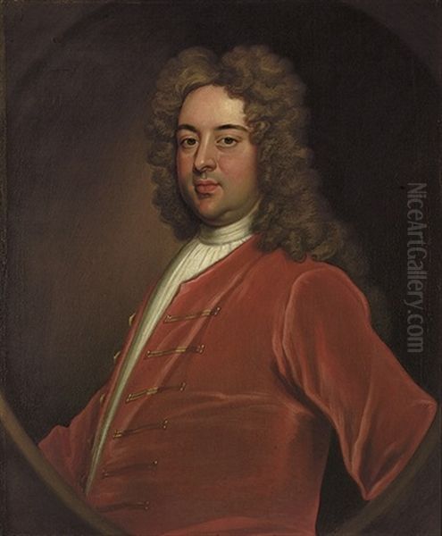Portrait Of A Gentleman In A Red Velvet Coat - view 1