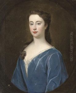 Portrait Of A Lady In A Blue Velvet Dress (mary Holt Of Castleton?)