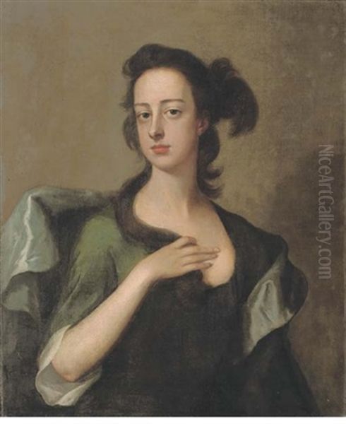Portrait Of Margaret Cavendish Bentinck, 2nd Duchess Of Portland In A Green Dress - view 1