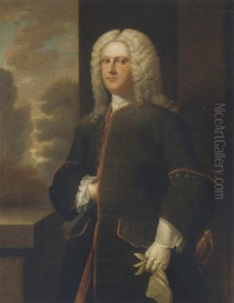 Portrait Of Sir Cholmeley Dering, M.p. For Kent, Wearing A Green Jacket - view 1