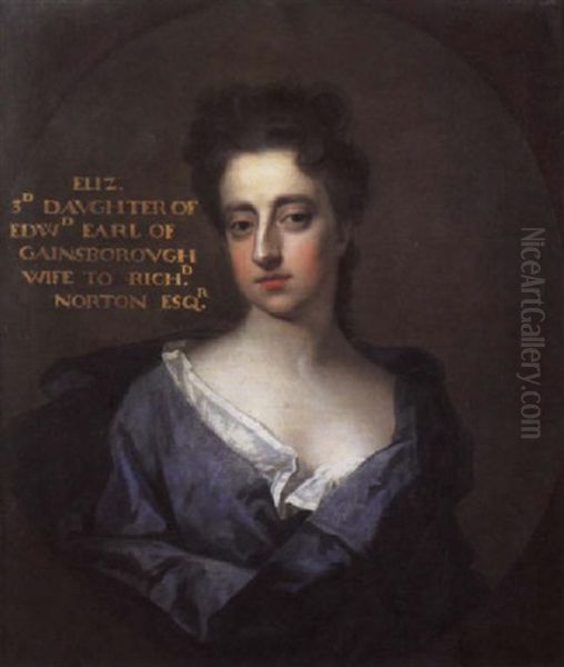 Portrait Of Elizabeth, Third Daughter Of Edward, Earl Of Gainsborough And Wife Of Richard Norton, Esq., In A Blue Dress - view 1