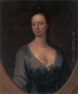 Portrait Of Hester Nee Cornish, Wife Of John Gannett Of Blandford Forum, In A Blue Dress