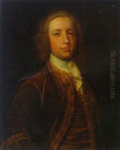 Portrait Of A Gentleman In A Brown Coat And Waistcoat And White Stock