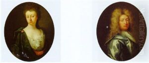 Portrait Of Mary Lyons, Half-length, In A Green, Red-lined Dress
