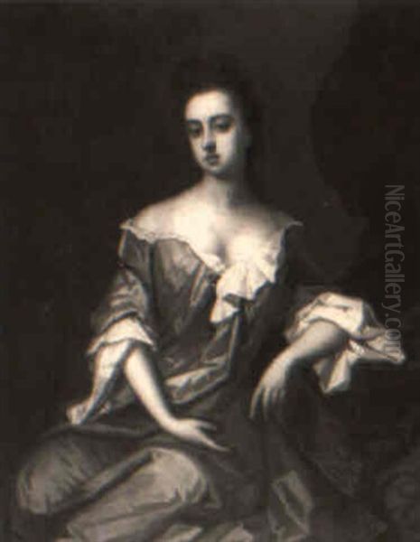 Portrait Of A Lady In A Red Dress - view 1