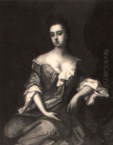 Portrait Of A Lady In A Red Dress by Michael Dahl