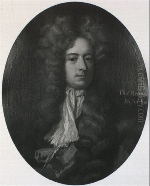 Portrait Of Thomas Fleetwood, Bust-length, Wearing An Orange Cloak And A White Cravat - view 1
