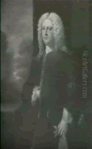 Portrait Of A Gentleman, Said To Be Sir Cholmeley Dering,   Bt. (1679-1711), M.p. For Kent, Standing Three-quarter... by Michael Dahl