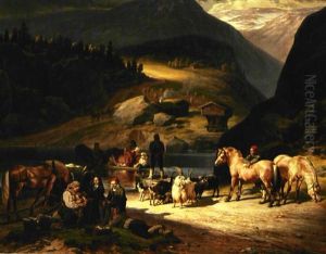 Partie Aus Telemarken In Norwegen by Siegwald Johannes Dahl