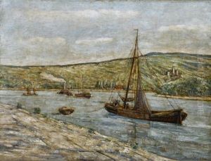 Rheinlandschaft - Bei Rudesheim by Paul Dahlen