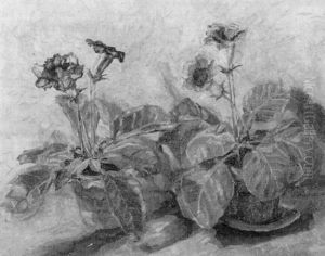 Stilleben Mit Gloxinien by Paul Dahlen