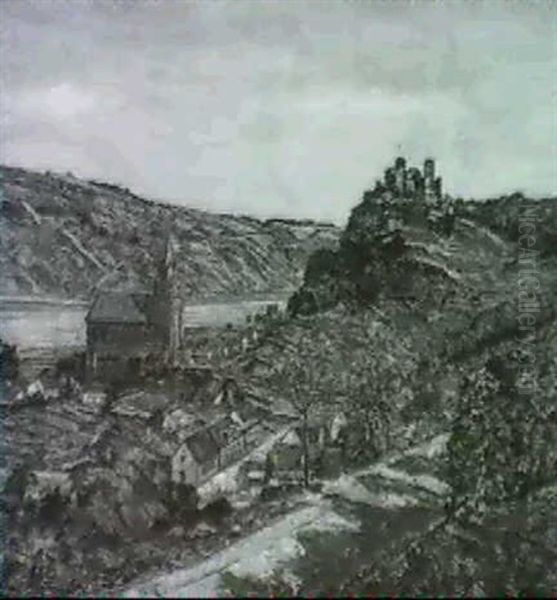 Oberwesel Am Rhein Mit Der Schonburg - view 1