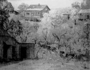 Peach And Plum Trees by Charles William Dahlgreen