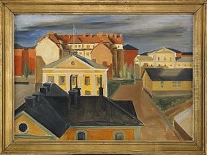 Utsikt Mot Fredrikshofs Slott, Stockholm by Ewald Albin Filip Dahlskog