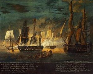 Scenes From The Battle Between Denmark And Britain Near Sjaellands Odde (2 Works) by H.P.C. Dahm