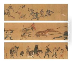 Zhong Kui"s Hunting Procession by Dai Jin