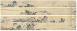 Grand View Of Mountains And Rivers by Dai Jin