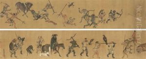 Zhong Kui's Hunting Procession by Dai Jin