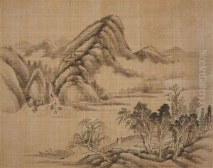 An Album With Twelve Landscape Paintings (album W/12 Works) by Dai Xi