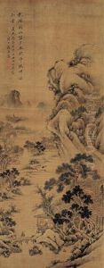 Walking With A Staff Through Mountains In Autumn by Dai Xi