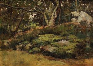 Rochers En Foret De Fontainebleau by Maurice Dainville