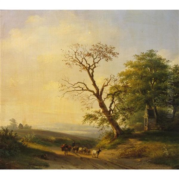 Herder Passing A Roadside Chapel - view 1