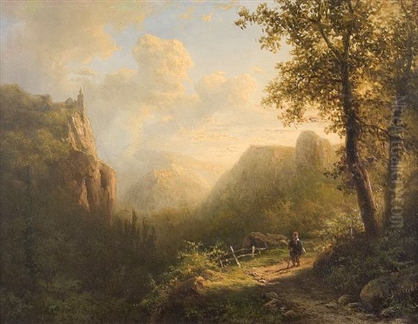 Walker In The Mountains - view 1