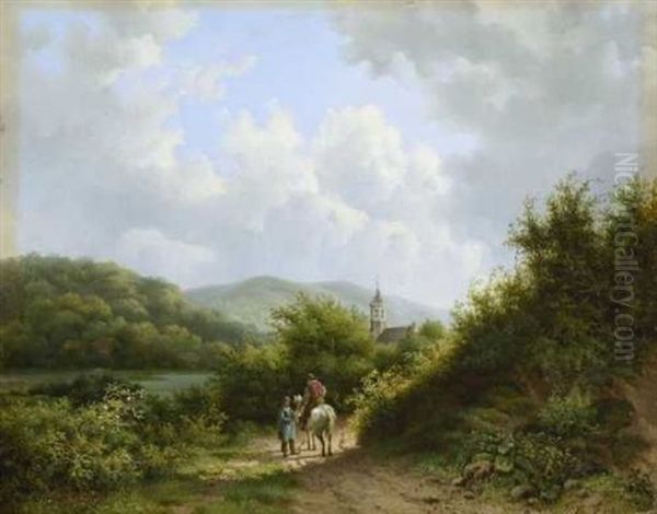 Begegnung Auf Dem Weg Am Flussufer - view 1
