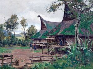 Minangkabau Village, Sumatra by Carel Lodewijk Dake the Younger