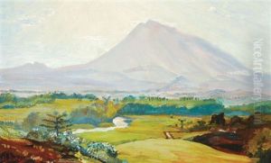 A Mountain Landscape by Carel Lodewijk Dake the Younger