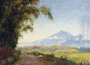 Indonesian Mountain Landscape by Carel Lodewijk Dake the Younger