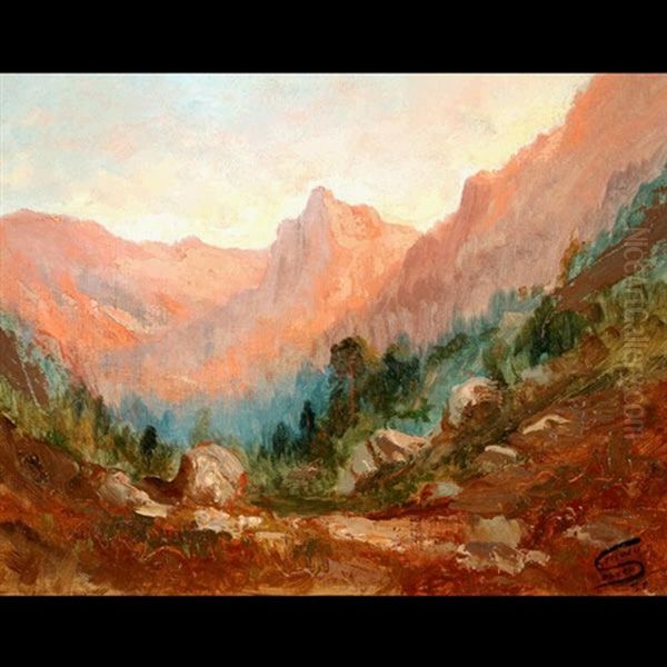 Mountain Landscape At Sunset - view 1