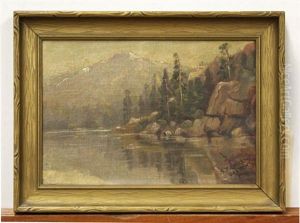 Sketch Of Rubicon Point With Mount Tallac In Distance by Tilden Daken