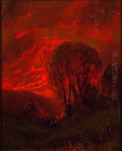 Landscape At Sunset by Tilden Daken