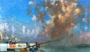 L'arrivo Della Tempesta by Eduardo Dalbono