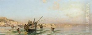 Bagnanti A Posillipo by Eduardo Dalbono