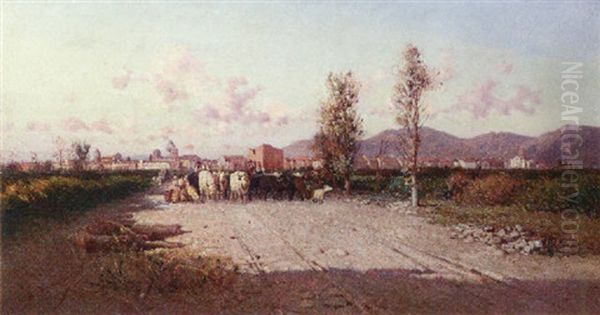 Guiding The Flock: A Landscape Near Naples - view 1