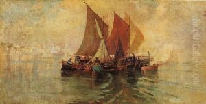 Barche Di Pescatori by Eduardo Dalbono