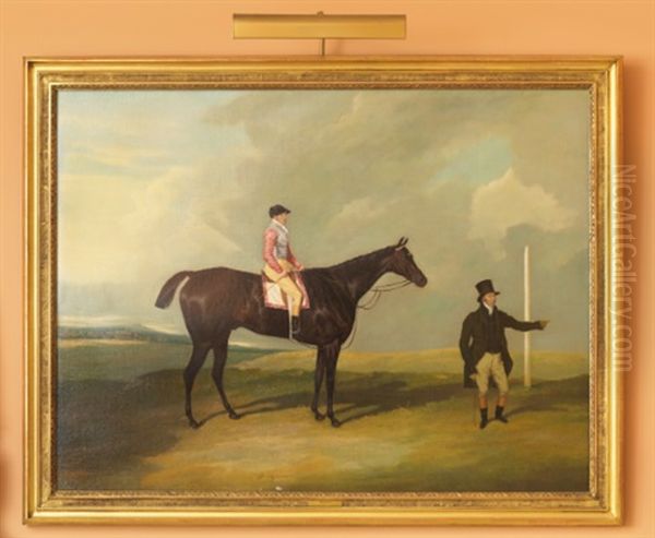Portrait Of "hexgrave", Jockey Up, With Owner - view 1