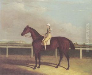 "rockingham", A Bay Racehorse, With Jockey Up by David of York Dalby
